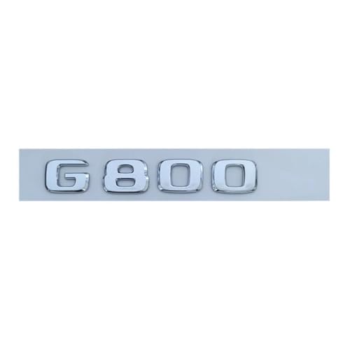 TVAAGHBCBR Emblema de Letras ABS for Coche, Pegatina for carrocería, Maletero Trasero, Compatible con Mercedes Benz G700 G800 G900 900 800 700(G800-Silver)