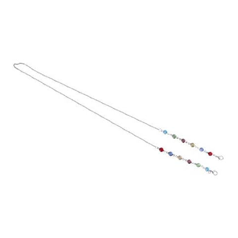 TOYANDONA Silber Gesicht Abdeckung Halter Ketten Lanyard Gesicht Stoff Brille Halter Kette Halter Seil Anti Verloren Schmuckkette um Den Hals Cover