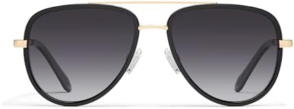 QUAY All In Aviator Sunglasses for Men and Women, Oversized metal...