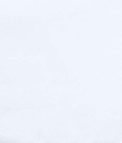 White 100% Cotton Flannel Fabric by The Yard Made in USA
