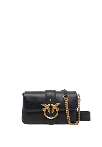 Bolso bandolera Pinko Love One, el accesorio negro ideal para tus citas de noche
