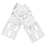 SOLUSTRE Cerniera Porta Congelatore in Plastica Bianca 2 Pezzi, Multifunzionale e Portatile, Ricambio per Sportello Freezer Compatto e Resistente