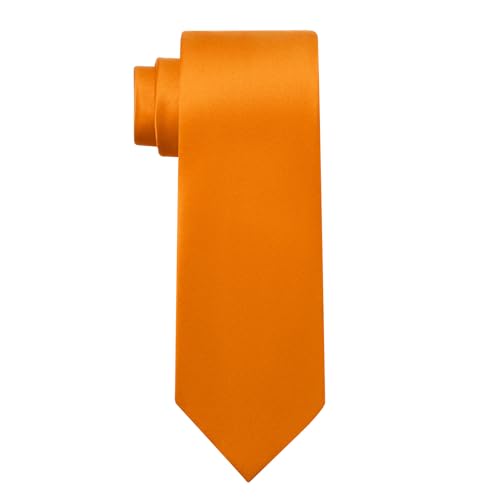 Image of KOOELLE Men's Ties Solid Pure Color Plain Neckties Formal Black Ties For Men