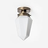 Verre opale mat pour une lumière douce et diffuse.