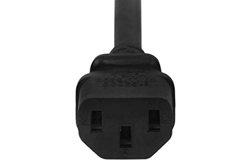 Sf Cable 1Ft Ultra Low Profile Angle Nema 5-15P To C13 Power Cord With 18/3 Awg Sjt (Iec320 C13 To Nema 5-15P), 10A, 125V #TOP3
