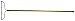 Nupla BR16T Classic Bow Rake, 16-Tine Blade, EC Grip, Steel Gauge, 60" Long Handle
