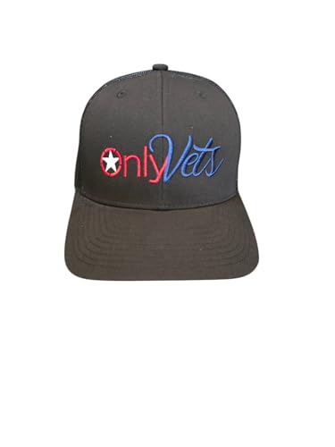 Image of USA Only Vets Hat Flag Veteran Hat for Men Women, Funny Embroidered American Army Military Baseball Cap