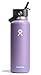 Hydro Flask Water Bottle - Insulated Stainless Steel - Wide Mouth Flex Straw Lid, Non Spill, Leakproof and Refillable in 40 Oz Moonshadow
