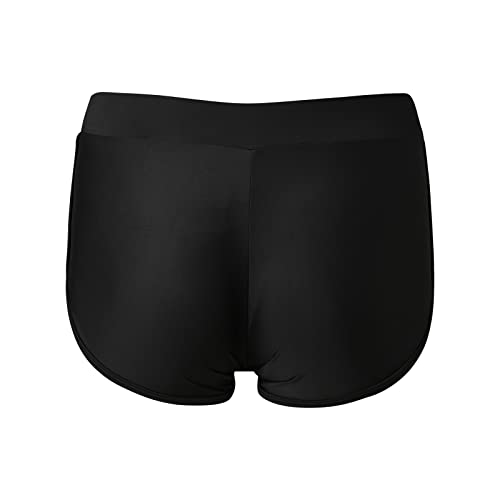 Biquíni com botões altos, shorts femininos, shorts femininos, roupa de banho, cintura de renda, nata