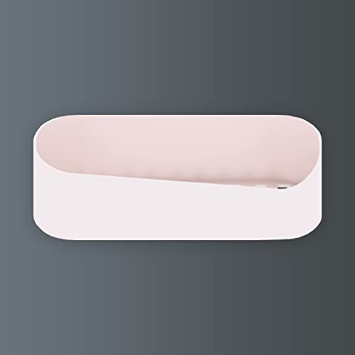 Image of Klaxon Plastic Self Adhesive Bathroom Shelf | Abs Wall Storage Organizer For Kitchen (Light Pink)