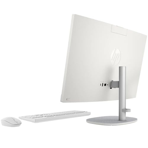 Image of HP 27 inch All-in-One Desktop Computer, FHD IPS Touchscreen, AMD Ryzen 5 7520U Processor, 16GB LPDDR5, 256GB SSD, Wi-Fi 6, HDMI, USB-C, Ethernet RJ-45, Wireless KB& Mouse, Windows 11 Pro