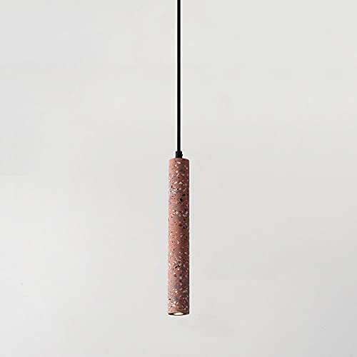 Lámpara colgante de cemento NAMFHZW ajustable con tira blanca de terrazo retro y luz LED