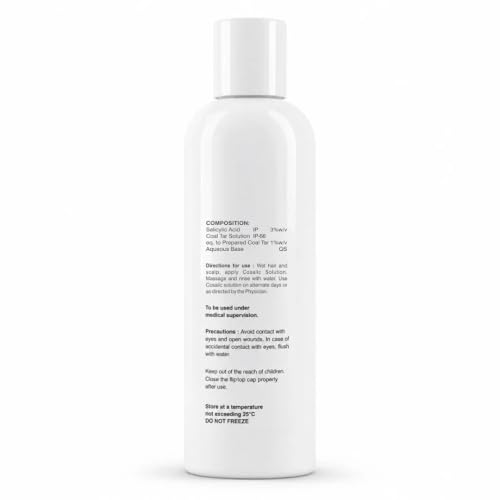 Image of Cosalic Coal Tar & Salicylic Acid Shampoo for Dry Itchy Scaly & Flaky Scalp Minimizes Dandruff and Dry Scalp Conditions - 200 ml (Pack of 2) (200 ml (Pack of 2))
