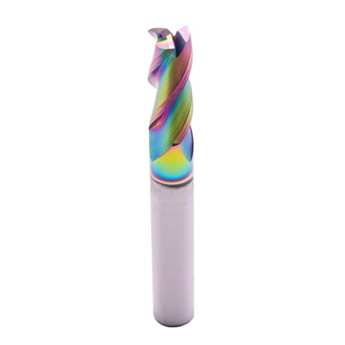 Image of 5 /16 inch 3 Flute Solid Carbide Square End Mill for Aluminum, DLC Coated | 37 Helix, 5 /16 inch Cutting Dia, 5 /16 inch Shank Dia, 13 /16 inch LOC, 2-1 /2 inch OAL, for Milling Aluminum and Copper