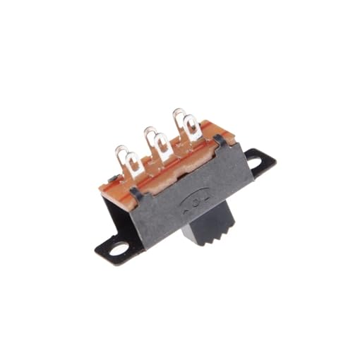 Interrupteur coulissant 2 positions 2P2T 6 broches vertical mini commutateur glissière 50V