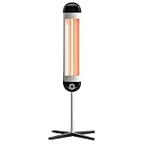 QIULAO Elektrische verwarming, op de muur gemonteerde verwarming, 220 V Buitenverwarming voor tuinrestaurants met terras, terrasverwarming 2500 W met 10 verwarmingsmogelijkheden