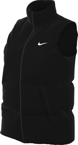 Nike Women's Standard Sportswear Therma-FIT Synthetic Fill Classic Vest, Black/White
