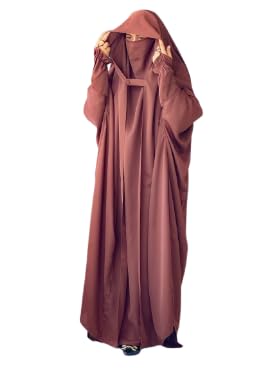 Image of NAZNEEN Saudi Jilbab Full Length and Noise Pc MATT NIDA Fabric with extra panel to cover face