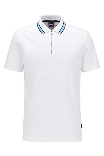 Polo Paras 06 BOSS Hommes coton interlock manches courtes col fermeture éclair