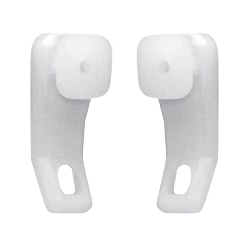 Integra White Plastic Curtain Track Glider Hooks – Sliders for Window or Shower Rails (Pack of 20)