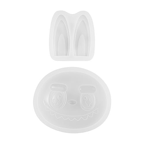 Silicone Chocolate Mould for Birthday Cake - Cute Face Fondant Toppers, Non-Stick Bakery Tools for Cupcakes DIY (Small)