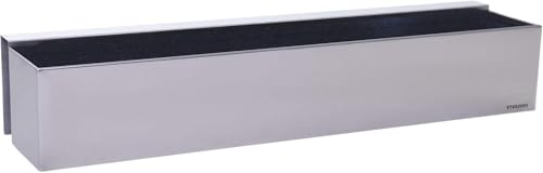 VIVANNO Blumenkasten Balkonkasten Pflanzkasten V2A Edelstahl Binox - 17 x 100 x 17 cm