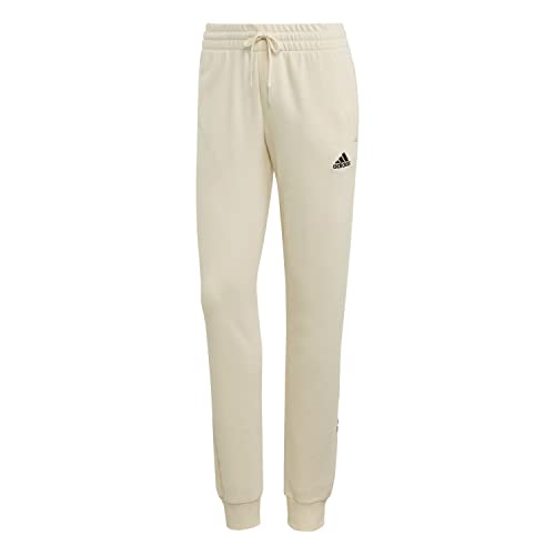 adidas Damen Essentials French Terry Logo Jogginghose, Ecrtin/Schwarz, M EU