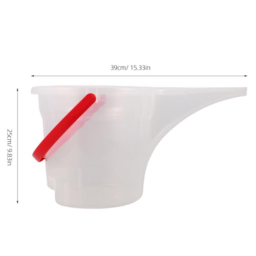 Cubo de semillas para pájaros exterior con pala de plástico transparente 3