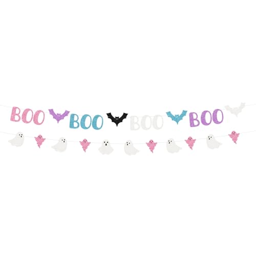 Pastel Halloween Decoration,2Pcs Pre-Strung Glitter Pastel Cute G...