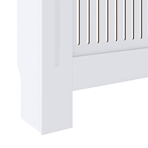 GOLINPEILO White Radiator Cover MDF Heater Cover Cabinet Shelf Household Appliance Heating Accessories, Living Room Furniture Decor, 80.7\" x 8.1\" x 32.1\"/Vertical Style