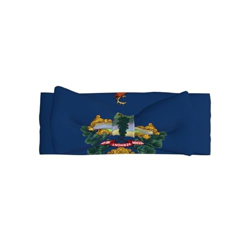 Vermont State Flag Baby Bow Headband. Comfortable baby headband, suitable for daily wear and photo props.