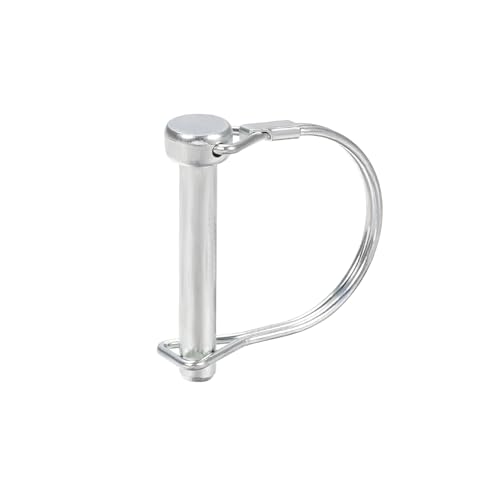 DTGN 8mm x 50mm (DxL) Spina di Bloccaggio Albero - 1pz - Ideale per Rimorchi Agricoli Prati - Spina Accoppiatore Rotonda in Acciaio al Carbonio - Tono Argento