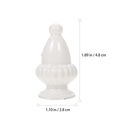 Image of Uonlytech 2Pcs Lamp Finial Cap Knob Antique Lamp Shade Finial Lamp Part Decoration Accessories for Table or Floor Lamps 10MM White