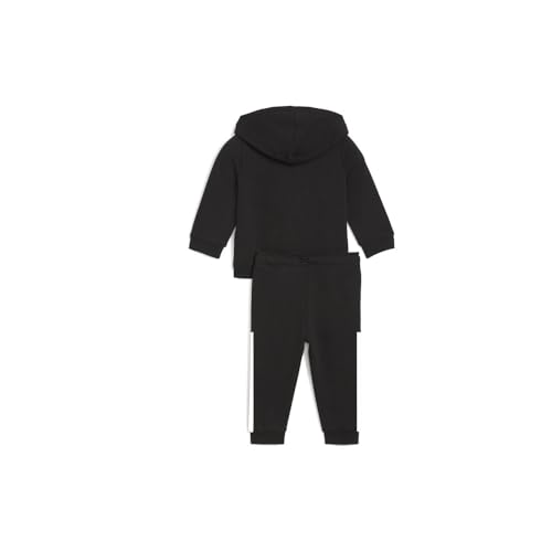 PUMA Toddler Boys 2 Piece Minicats Essentials Block Hoodie Pants Set Athletic Outerwear Casual Drawstring - Black, Blue2