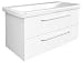 Produktbild FACKELMANN Milano Waschbeckenunterschrank mit Schubladen  Unterschrank für Waschtisch im Bad (100 cm x 49,5 cm x 48 cm)  Badschrank hängend in Weiß
