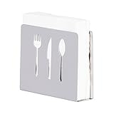 Modern Paper Napkin Holder ( 1 Pieces) - Silver and Gold Napkin Holders For Tables - Stainless Steel Napkin Holders for Kitchen - Napkin Dispenser for Home (silver)