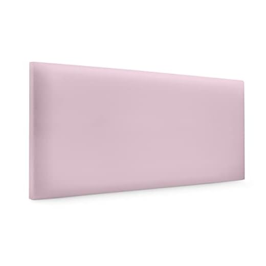 DHOME Cabecero de Polipiel o Tela AQUALINE Liso cabeceros Cabezal tapizado Cama Lujo (Polipiel Rosa, 90cm (Camas 70/80/90))