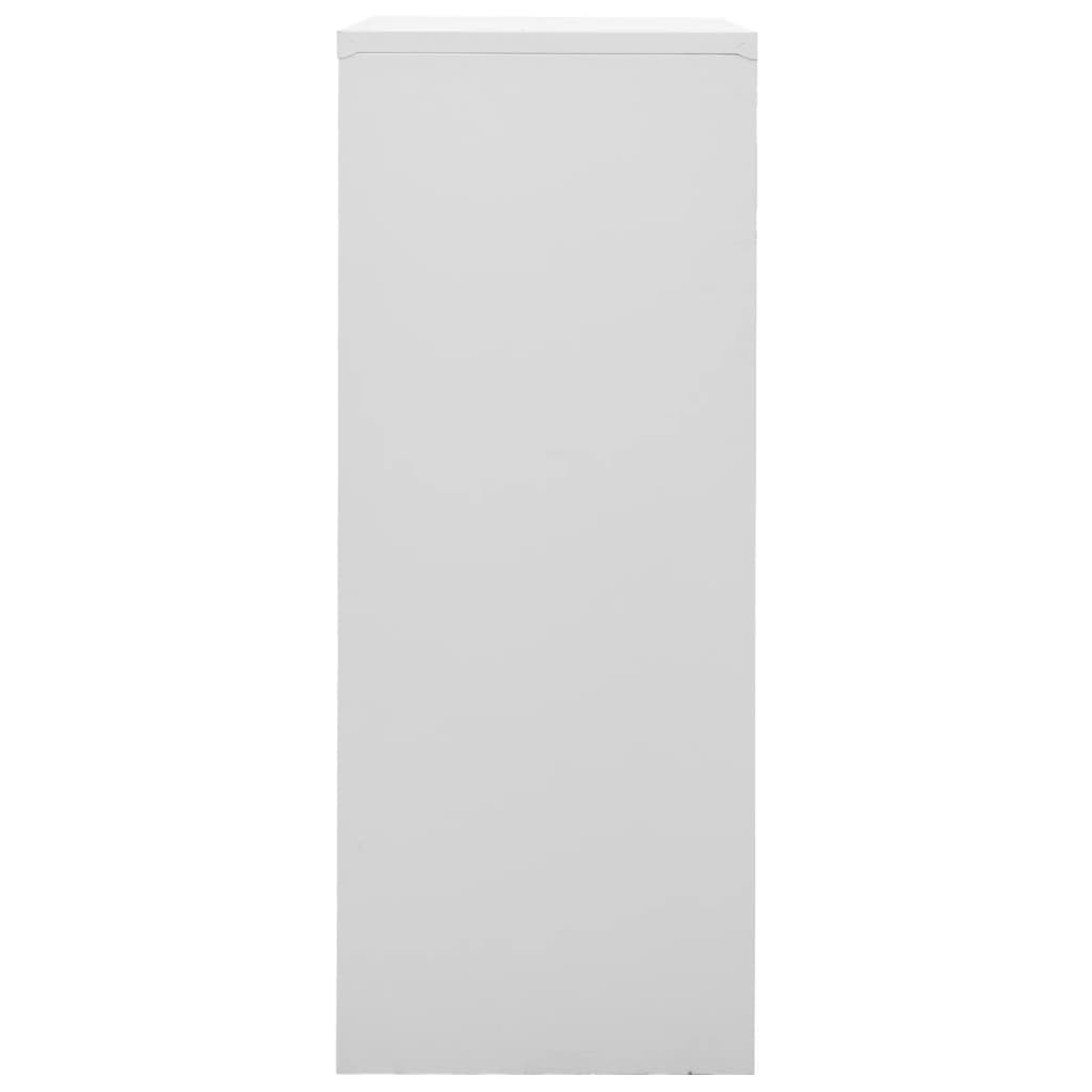 vidaXL Armadio per Ufficio Grigio Chiaro 90x40x102 cm in Acciaio