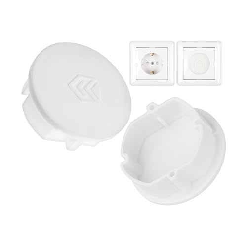 Coperchio per presa di corrente, 2 pezzi, in bianco, protezione della presa di corrente contro la polvere e gli spruzzi d'acqua, per outlet SchuKo tipo F, tappo di copertura per striscia di socket