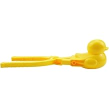 Yellow Snowball Maker Clips, Duck Shaped Snow Ball Maker Clamps, Outdoor Winter Play Snow Sand Mold Tools, Sandboxes and Beach Tools