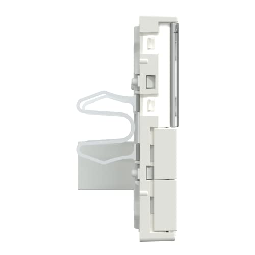 Schneider Electric Merten Zeitschaltuhr-Modul Standard, Digitale Wochenzeitschaltuhr für den Innenbereich mit Schalter, System M, polarweiss glänzend, Artikelnummer MEG5754-0319