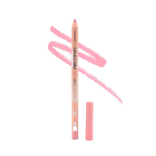 Glam'Up Paris - Crayon à Lèvres Rétractable - Taille-Mine Intégré - Waterproof - Zéro Transfert - Fini Mat - Sans Bavure - Longue Tenue - N°01 Tasty