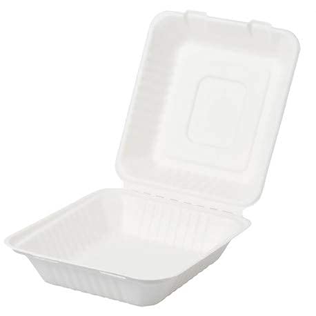 Leone Srl 50 Pezzi Box Panini Hamburger E Sandwich Per Asporto, Contenitori In Cellulosa Per Alimenti Take Away 15X23 Cm