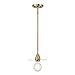 Robert Stevenson Lighting Daisy - Mini Modern Exposed Bulb Metal Ceiling Light, Brushed Gold