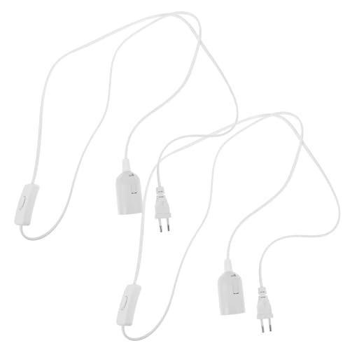 Gatuida Lot De 2 Cordons De Lampe Avec Prise De Courant E27, Câble De 1,8 m En Plastique Résistant à Haute Température, Douille Suspendue, Adapté Pour Éclairage Intérieur, Usage Domestique