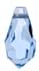 24 Pieces 6.5x13mm Preciosa Czech Crystal Drop Pendant Faceted Drop Clear Beads, Violet
