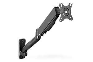 DIGITUS Monitor-Wandhalterung mit Gasdruckfeder und Schwenkarm - für 15-32" Bildschirme - 9 kg max. Belastung - VESA 75x75 & 100x100 - schwenkbar, neigbar, dreh- und höhenverstellbar - Schwarz