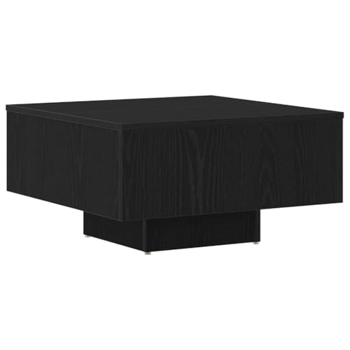 Makastle Table Basse Square, Table d'appoint, Design Minimaliste, pour Chambre à Coucher, Bureau à Domicile, Salon, 60x60x31,5 cm Chêne Noir Bois...