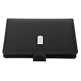 GARIOUANS Visitenkarten Organizer aus Schwarzem PU Leder Tragbarer Kartenhalter für 150 Karten Schlanker Kreditkartenordner für Damen Herren Multifunktionale Visitenkartenmappe fürs Büro