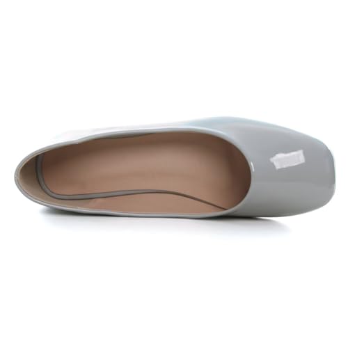 Image of ChaiRong Zhou Women Square Toe Ballets Flats Comfort Slip On Walking Shoes for Driving